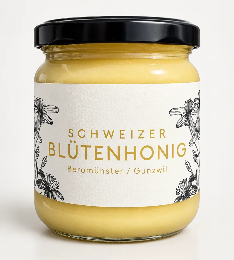 Glas Schweizer Blütenhonig 250 g von Bienen Naef aus Gunzwil, Luzern