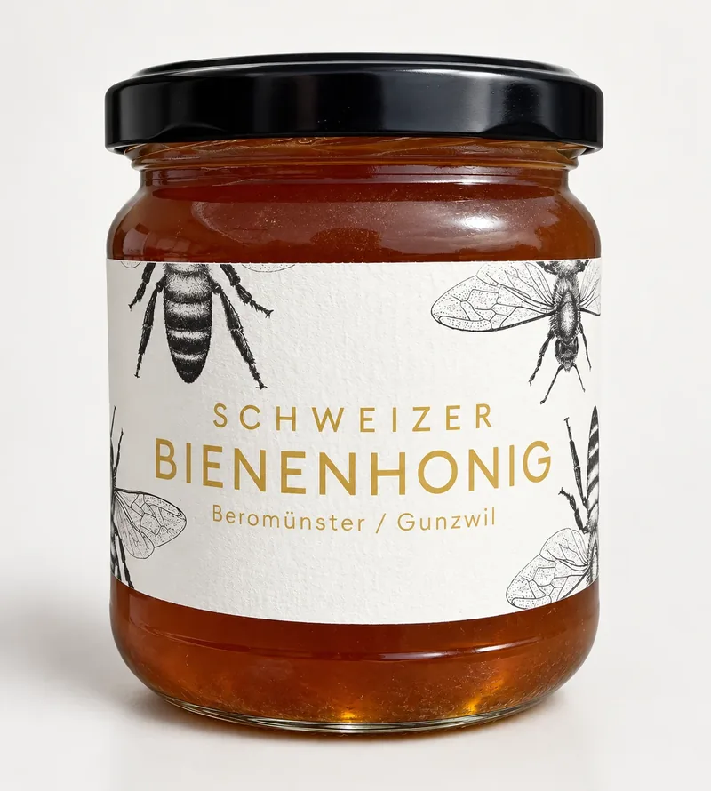 Glas Schweizer Sommerhonig 250 g von Bienen Naef aus der Region Luzern